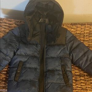 Michael Kors Kids Midnight Blue and Black Puffer Jacket